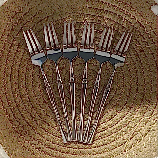 Paslanmaz Çelik 6'lı Küçük Pasta Çatal Seti