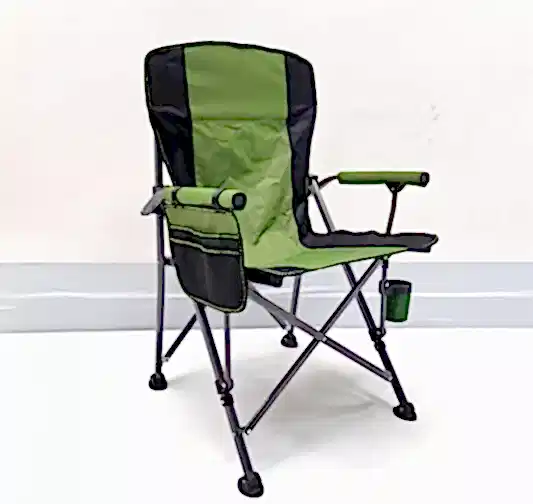 Katlanır Taşıma Çantalı 600D Kumaş Kamp Sandalyesi Yeşil Siyah