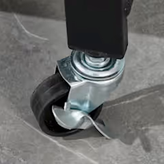 Tekerlekli Katlanabilir 5 Katlı Siyah Metal Raf 155x70x30 Cm