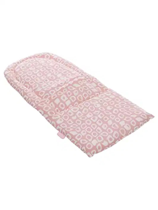 Babyjem Kare Desenli Mama Sandalyesi Minderi Pembe