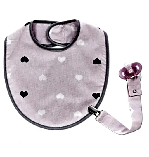 Babyjem Emzik Askılı Mama Önlüğü Pembe