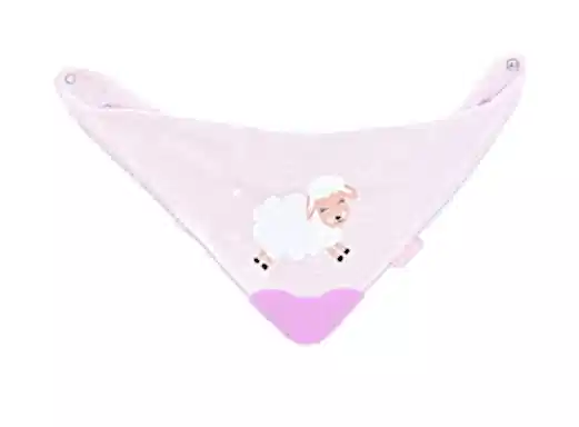 Babyjem Diş Kaşıyıcılı Fular Önlük Pembe