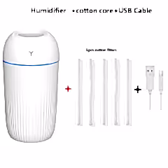 Hakopro USB Şarjlı 420 ML Oda Nemlendirici Beyaz