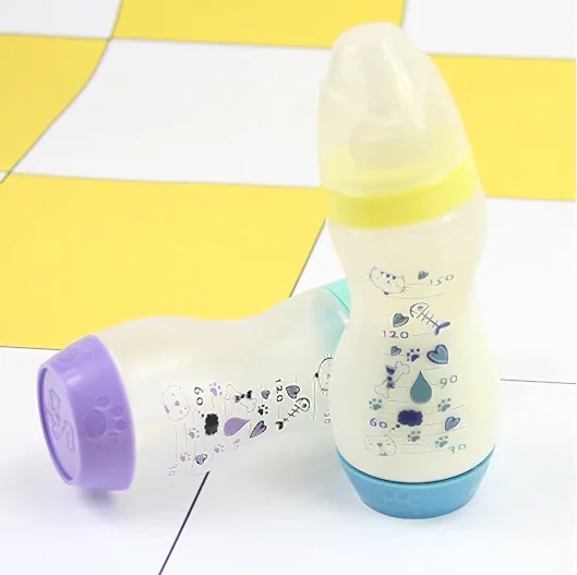 Yendidoğan Hayvan Plastik Emzirme Biberon Sarı