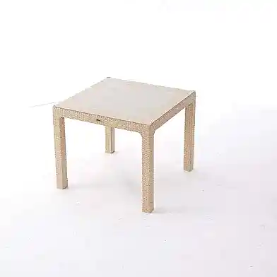 90x90 Cm Camlı Masa Kapuçino