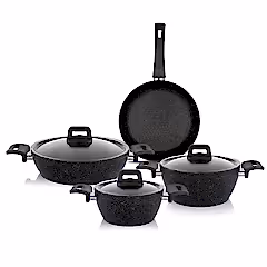 Schafer New Savor Yanmaz Yapışmaz 7 Parça Tencere Seti Siyah