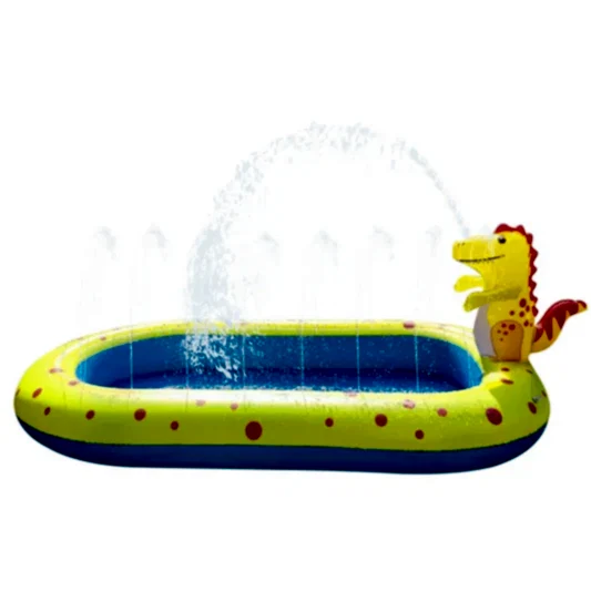 Fıskiyeli Şişme Dinozorlu Çocuk Oyun Havuzu Sarı