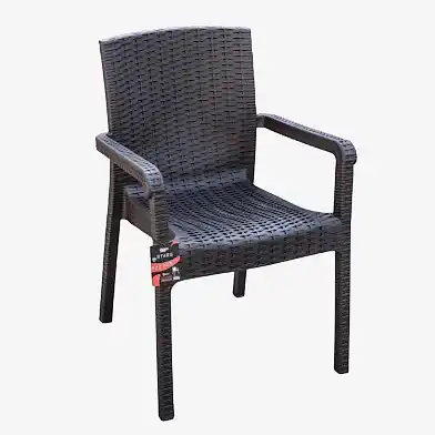 Heniver Vektör Rattan Sandalye Kahve